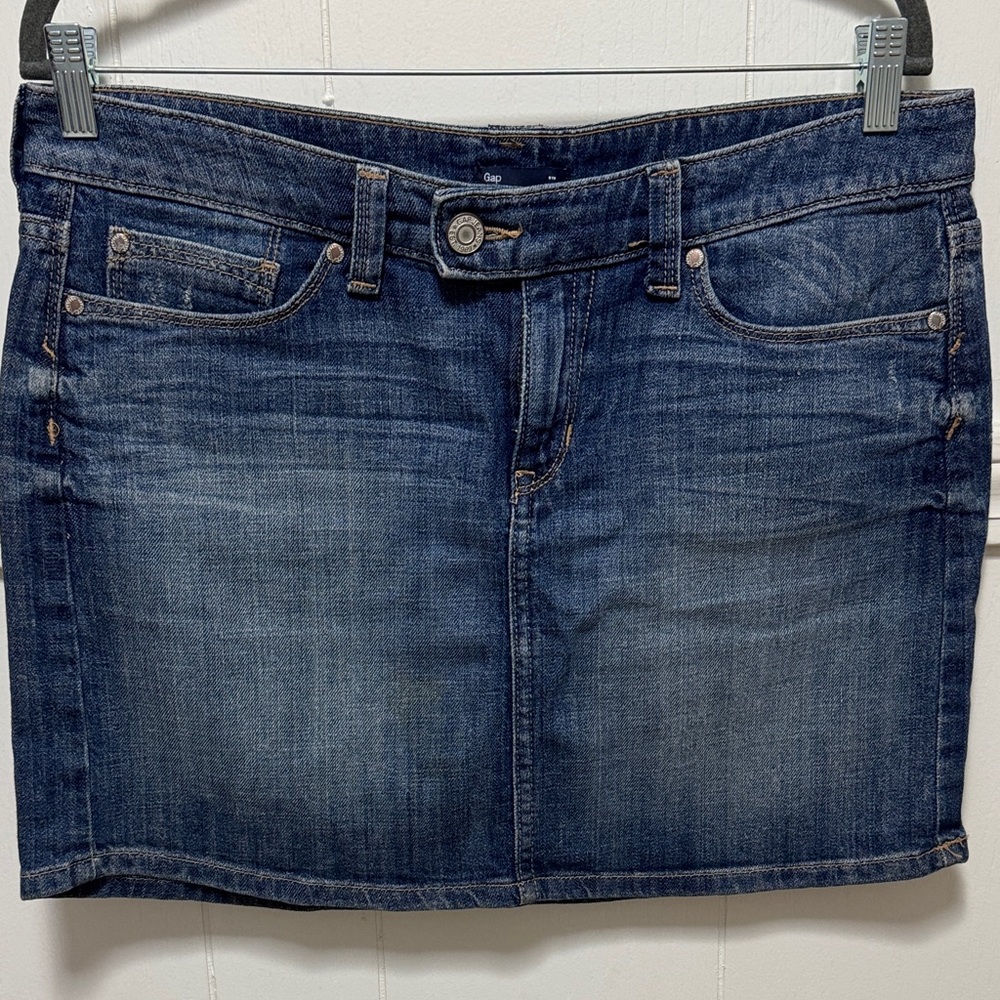 GAP Women's Dark Denim Mini Skirt